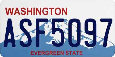 WA license plate ASF5097