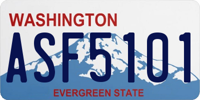 WA license plate ASF5101
