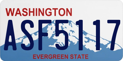 WA license plate ASF5117