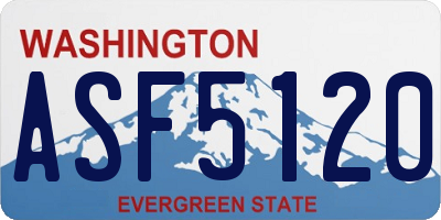 WA license plate ASF5120