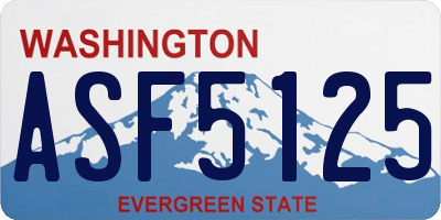 WA license plate ASF5125