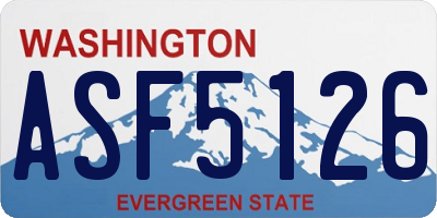 WA license plate ASF5126