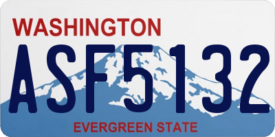 WA license plate ASF5132