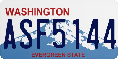 WA license plate ASF5144