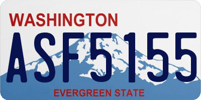 WA license plate ASF5155