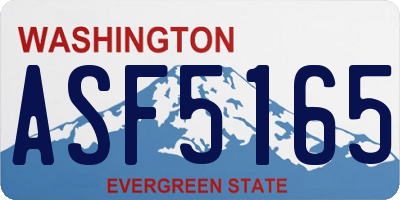 WA license plate ASF5165