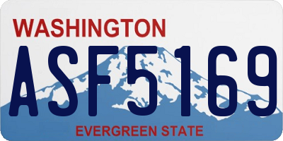 WA license plate ASF5169