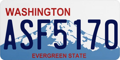 WA license plate ASF5170