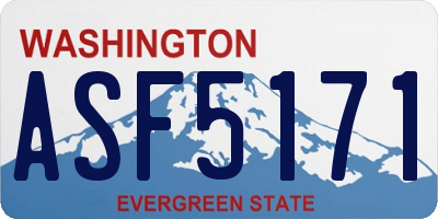 WA license plate ASF5171