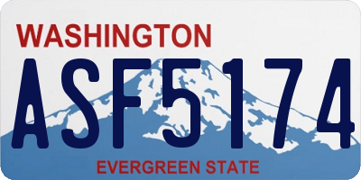 WA license plate ASF5174