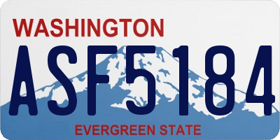 WA license plate ASF5184