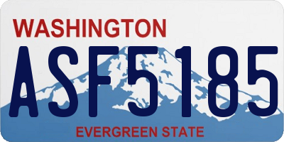 WA license plate ASF5185
