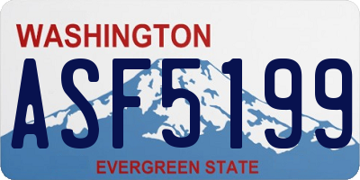 WA license plate ASF5199
