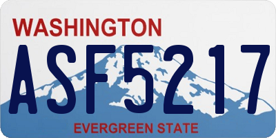 WA license plate ASF5217