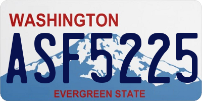 WA license plate ASF5225
