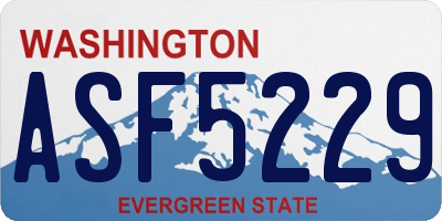 WA license plate ASF5229