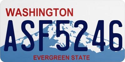 WA license plate ASF5246