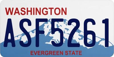 WA license plate ASF5261