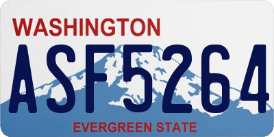 WA license plate ASF5264