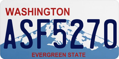 WA license plate ASF5270
