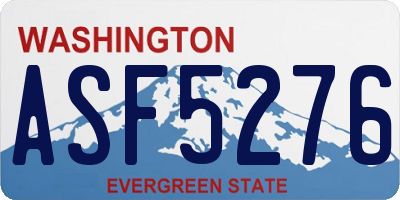 WA license plate ASF5276