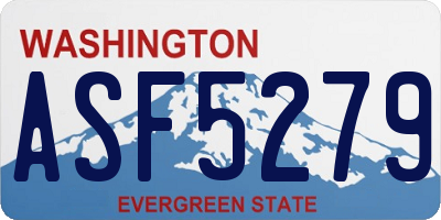 WA license plate ASF5279