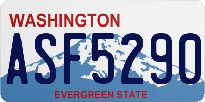 WA license plate ASF5290