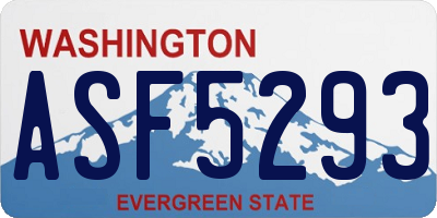 WA license plate ASF5293
