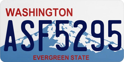 WA license plate ASF5295