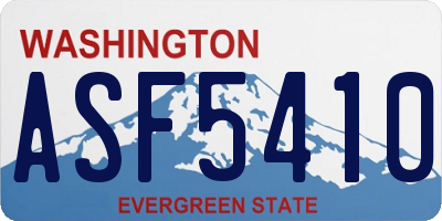 WA license plate ASF5410