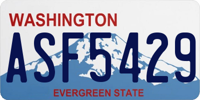 WA license plate ASF5429