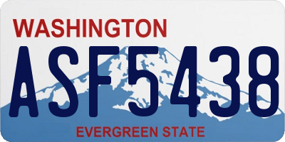 WA license plate ASF5438