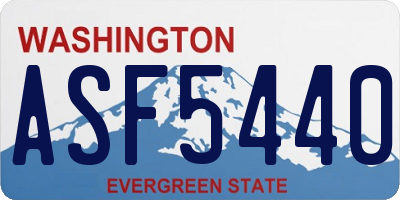 WA license plate ASF5440