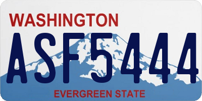 WA license plate ASF5444
