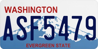 WA license plate ASF5479