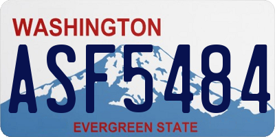 WA license plate ASF5484