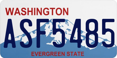 WA license plate ASF5485