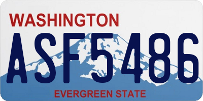 WA license plate ASF5486
