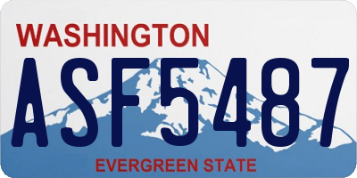 WA license plate ASF5487