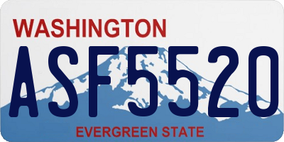 WA license plate ASF5520