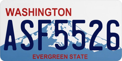 WA license plate ASF5526