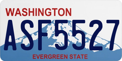 WA license plate ASF5527