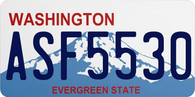 WA license plate ASF5530