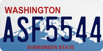 WA license plate ASF5544