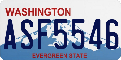 WA license plate ASF5546