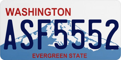 WA license plate ASF5552