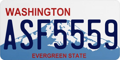 WA license plate ASF5559