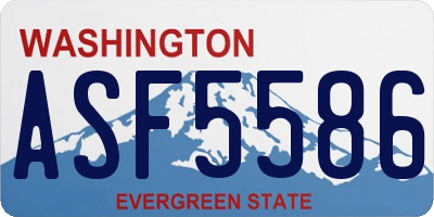 WA license plate ASF5586