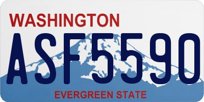 WA license plate ASF5590
