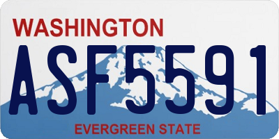 WA license plate ASF5591